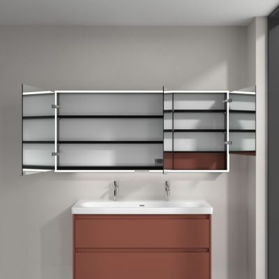 Villeroy & Boch My View+ szafka 75x16,8x160 cm z lustrem Wine Red/czarny B48116AH