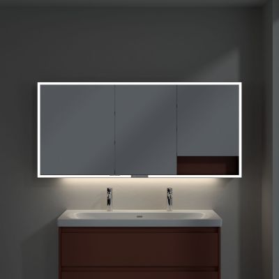 Villeroy & Boch My View+ szafka 160x16,8x75 cm z lustrem Wine Red/czarny B48116AH