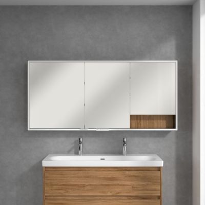 Villeroy & Boch My View+ szafka 75x16,8x160 cm z lustrem Oak Kansas/czarny B48116RH