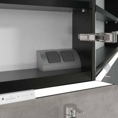 Villeroy & Boch My View+ szafka 160x16,8x75 cm z lustrem Stone Oak/czarny B48116RK