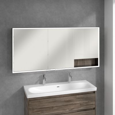 Villeroy & Boch My View+ szafka 160x16,8x75 cm z lustrem Stone Oak/czarny B48116RK