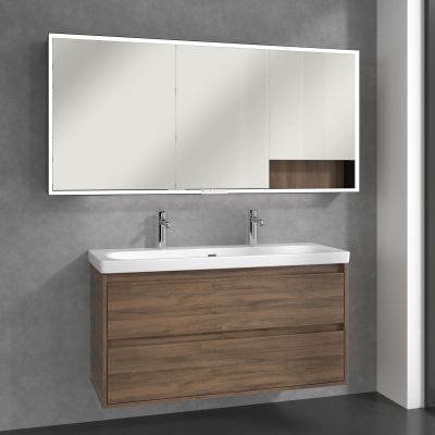 Villeroy & Boch My View+ szafka 160x16,8x75 cm z lustrem Arizona Oak/czarny B48116VH