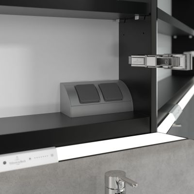 Villeroy & Boch My View+ szafka 160x16,8x75 cm z lustrem Arizona Oak/czarny B48116VH