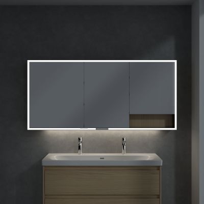 Villeroy & Boch My View+ szafka 160x16,8x75 cm z lustrem Nordic Oak/czarny B48116VJ