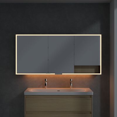 Villeroy & Boch My View+ szafka 160x16,8x75 cm z lustrem Nordic Oak/czarny B48116VJ