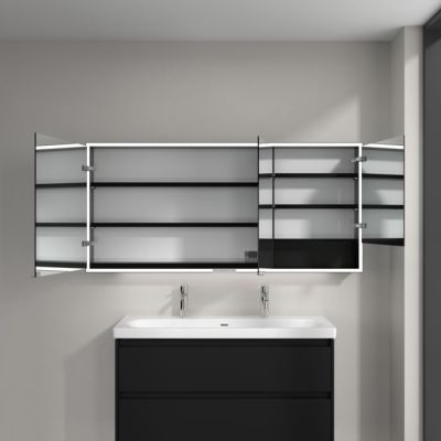 Villeroy & Boch My View+ szafka 75x16,8x160 cm z lustrem Volcano Black/czarny B48116VL