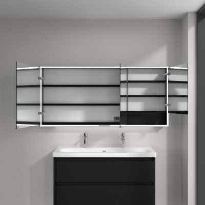 Villeroy & Boch My View+ szafka 160x16,8x75 cm z lustrem Volcano Black/czarny B48116VL