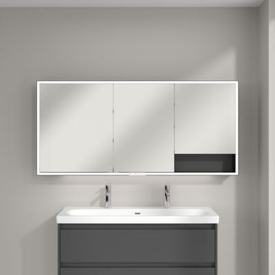 Villeroy & Boch My View+ szafka 75x16,8x160 cm z lustrem Graphite/czarny B48116VR