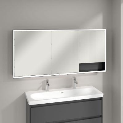 Villeroy & Boch My View+ szafka 160x16,8x75 cm z lustrem Graphite/czarny B48116VR