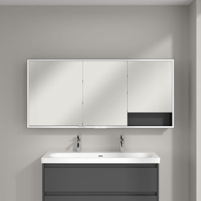 Villeroy & Boch My View+ szafka 160x16,8x75 cm z lustrem Graphite/czarny B48116VR