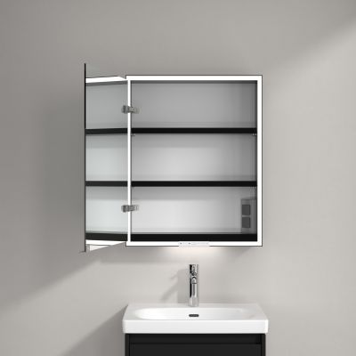 Villeroy & Boch My View+ szafka 60x16,8x75 cm z lustrem lewa Volcano Black B4816LVL