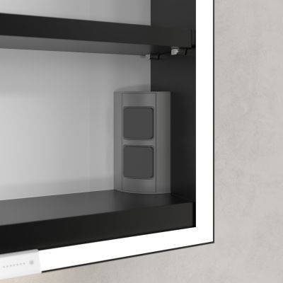 Villeroy & Boch My View+ szafka 60x16,8x75 cm z lustrem lewa Volcano Black B4816LVL