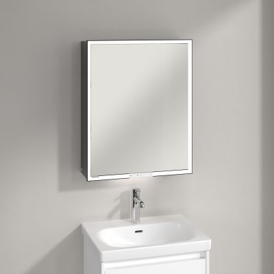 Villeroy & Boch My View+ szafka 60x16,8x75 cm z lustrem prawa aluminium B4816R00