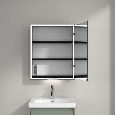 Villeroy & Boch My View+ szafka 60x16,8x75 cm z lustrem prawa Soft Green B4816RAF