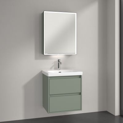 Villeroy & Boch My View+ szafka 60x16,8x75 cm z lustrem prawa Soft Green B4816RAF