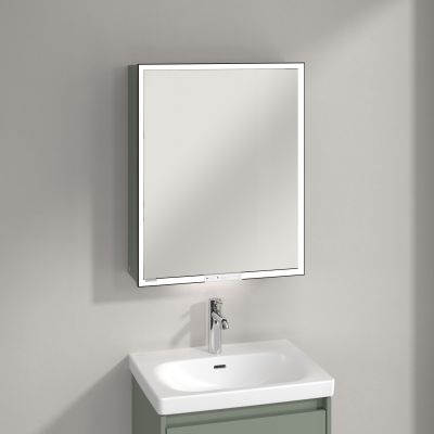 Villeroy & Boch My View+ szafka 60x16,8x75 cm z lustrem prawa Soft Green B4816RAF