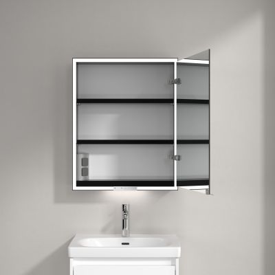 Villeroy & Boch My View+ szafka 60x16,8x75 cm z lustrem prawa Brilliant White B4816RVE