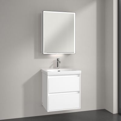 Villeroy & Boch My View+ szafka 60x16,8x75 cm z lustrem prawa Brilliant White B4816RVE