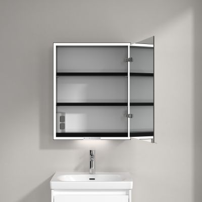 Villeroy & Boch My View+ szafka 60x16,8x75 cm z lustrem prawa Pure White B4816RVF