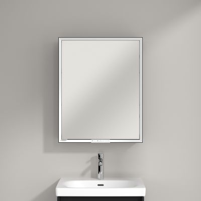 Villeroy & Boch My View+ szafka 60x16,8x75 cm z lustrem prawa Volcano Black B4816RVL