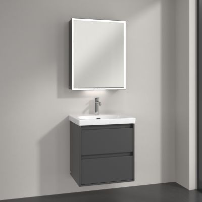 Villeroy & Boch My View+ szafka 60x16,8x75 cm z lustrem prawa Graphite B4816RVR