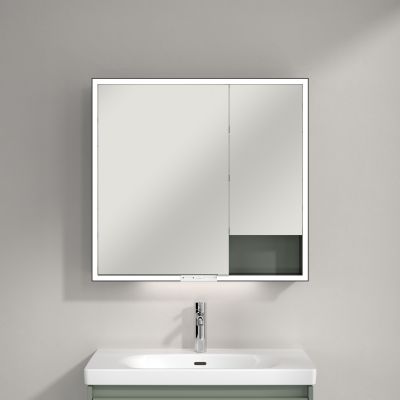 Villeroy & Boch My View+ szafka 80x16,8x75 cm z lustrem Soft Green B48180AF