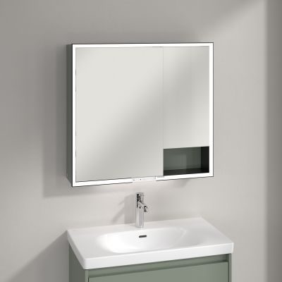 Villeroy & Boch My View+ szafka 80x16,8x75 cm z lustrem Soft Green B48180AF