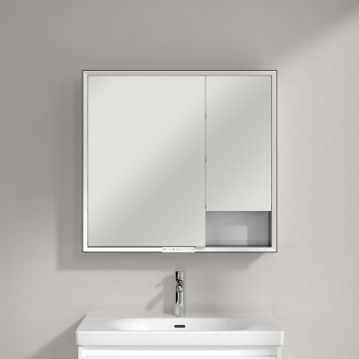 Villeroy & Boch My View+ szafka 80x16,8x75 cm z lustrem Brilliant White B48180VE