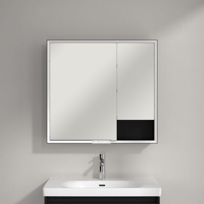 Villeroy & Boch My View+ szafka 80x16,8x75 cm z lustrem Volcano Black B48180VL