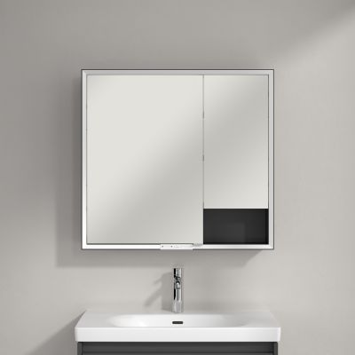 Villeroy & Boch My View+ szafka 80x16,8x75 cm z lustrem Graphite B48180VR