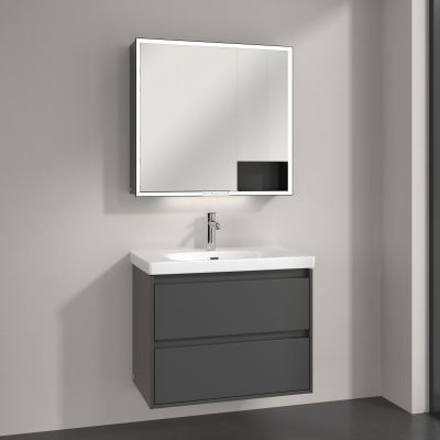 Villeroy & Boch My View+ szafka 80x16,8x75 cm z lustrem Graphite B48180VR