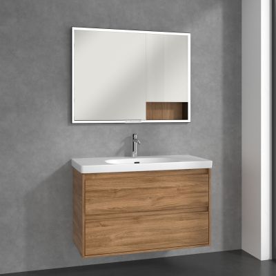 Villeroy & Boch My View+ szafka 100x16,8x75 cm z lustrem Oak Kansas B48210RH