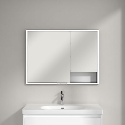 Villeroy & Boch My View+ szafka 100x16,8x75 cm z lustrem Brilliant White B48210VE