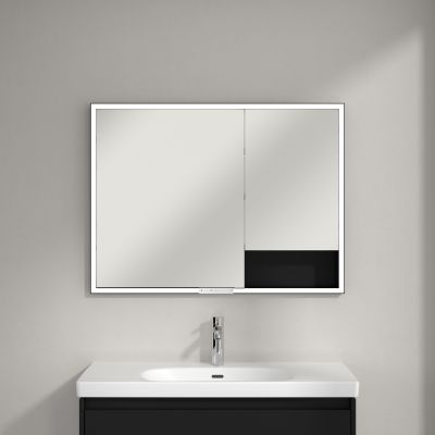 Villeroy & Boch My View+ szafka 100x16,8x75 cm z lustrem Volcano Black B48210VL