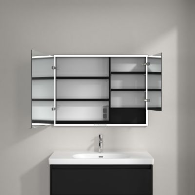 Villeroy & Boch My View+ szafka 100x16,8x75 cm z lustrem Volcano Black B48210VL