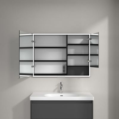 Villeroy & Boch My View+ szafka 100x16,8x75 cm z lustrem grafitowa B48210VR