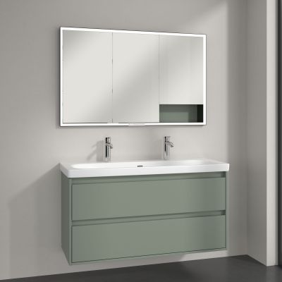 Villeroy & Boch My View+ szafka 120x16,8x75 cm z lustrem Soft Green B48212AF