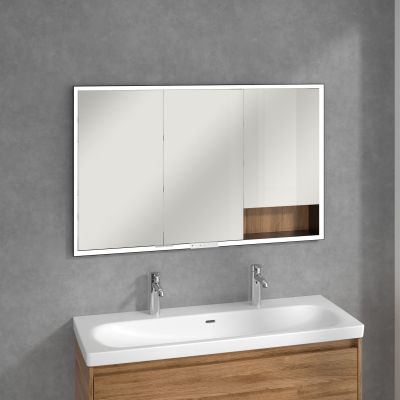 Villeroy & Boch szafka 120x16,8x75 cm z lustrem Oak Kansas B48212RH