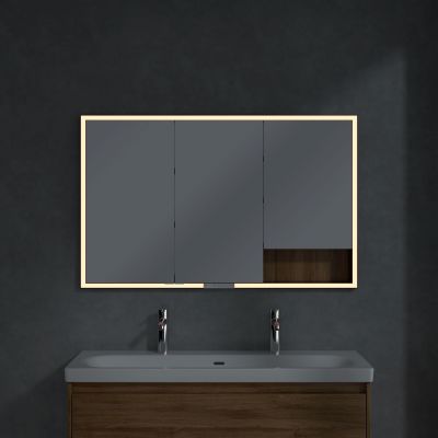 Villeroy & Boch szafka 120x16,8x75 cm z lustrem Oak Kansas B48212RH