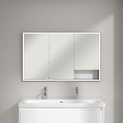 Villeroy & Boch szafka 120x16,8x75 cm z lustrem Brilliant White  B48212VE