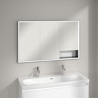 Villeroy & Boch My View+ szafka 120x16,8x75 cm z lustrem Pure White B48212VF