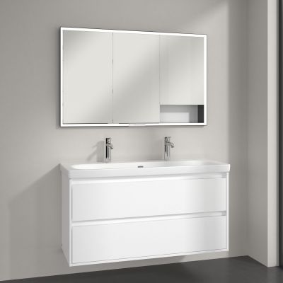 Villeroy & Boch My View+ szafka 120x16,8x75 cm z lustrem Pure White B48212VF