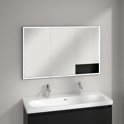 Villeroy & Boch My View+ szafka 120x16,8x75 cm z lustrem Volcano Black B48212VL