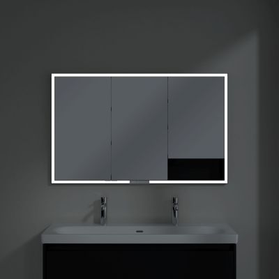 Villeroy & Boch My View+ szafka 120x16,8x75 cm z lustrem Volcano Black B48212VL