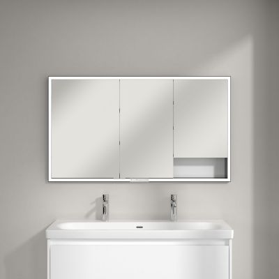 Villeroy & Boch My View+ szafka 130x16,8x75 cm z lustrem Brilliant White B48213VE