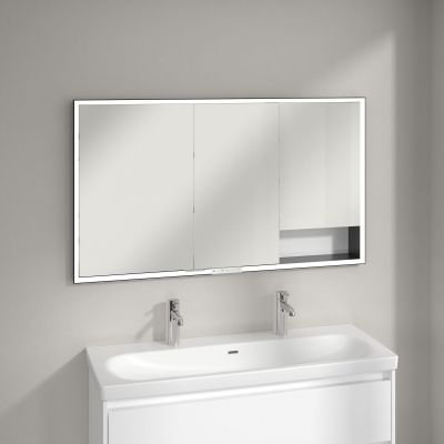 Villeroy & Boch My View+ szafka 130x16,8x75 cm z lustrem Pure White B48213VF