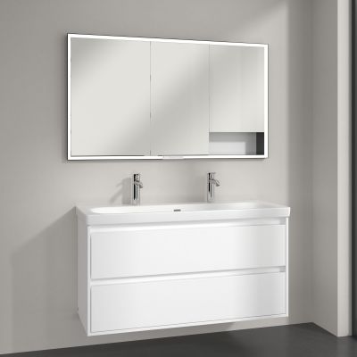 Villeroy & Boch My View+ szafka 130x16,8x75 cm z lustrem Pure White B48213VF