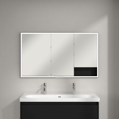 Villeroy & Boch My View+ szafka 130x16,8x75 cm z lustrem Volcano Black B48213VL