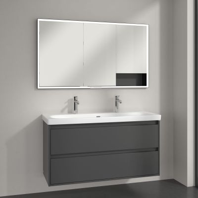 Villeroy & Boch My View+ szafka 130x16,8x75 cm z lustrem grafitowa B48213VR