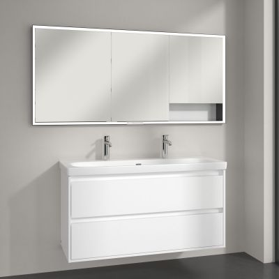 Villeroy & Boch My View+ szafka 160x16,8x75 cm z lustrem biała B48216VE